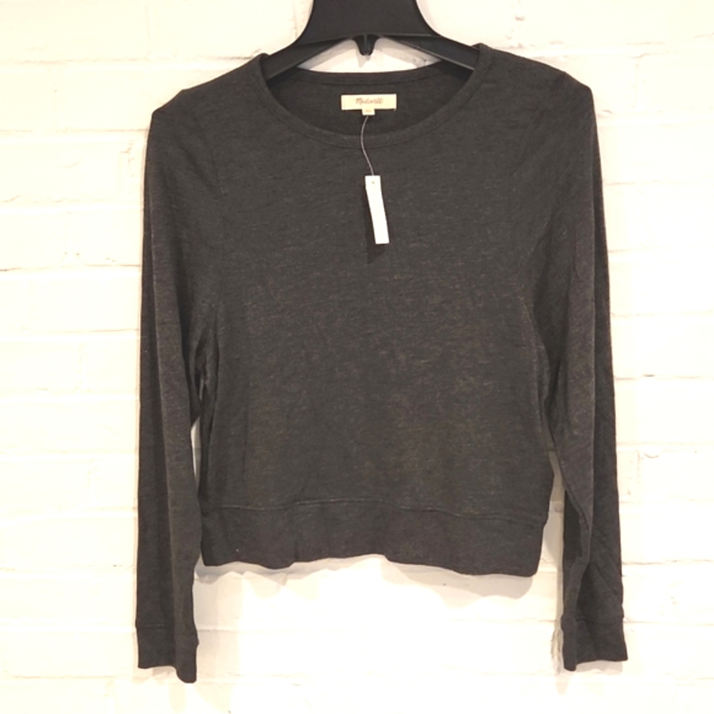 NWT Madewell long sleeve dark gray Pullover